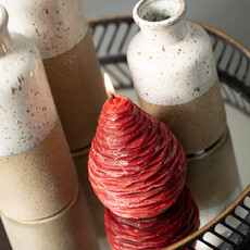 Sullivans PINE CONE CANDLE- Wine Burn Time 40 Hrs           PINE34WN