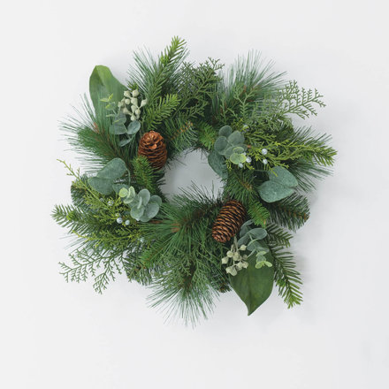 Sullivans MIX PINE EUCALYPTUS WREATH     WR854