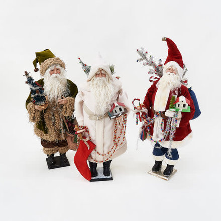 One Hundred 80 Degrees Vintage Santa, Fabric/Resin, 25" - 31   DF0814