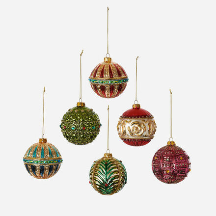 One Hundred 80 Degrees Metallic Ball Ornament Boxed   TT1059