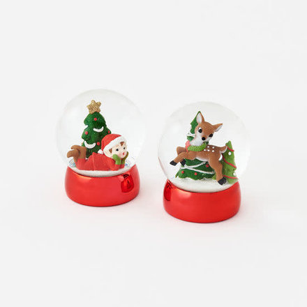 One Hundred 80 Degrees Deer & Elf Waterglobe 4.5"     GG0046