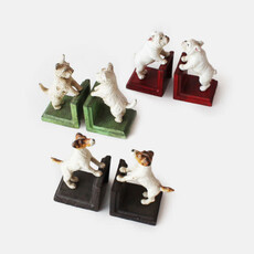 One Hundred 80 Degrees Dog Bookends  Cast Iron      ST0011