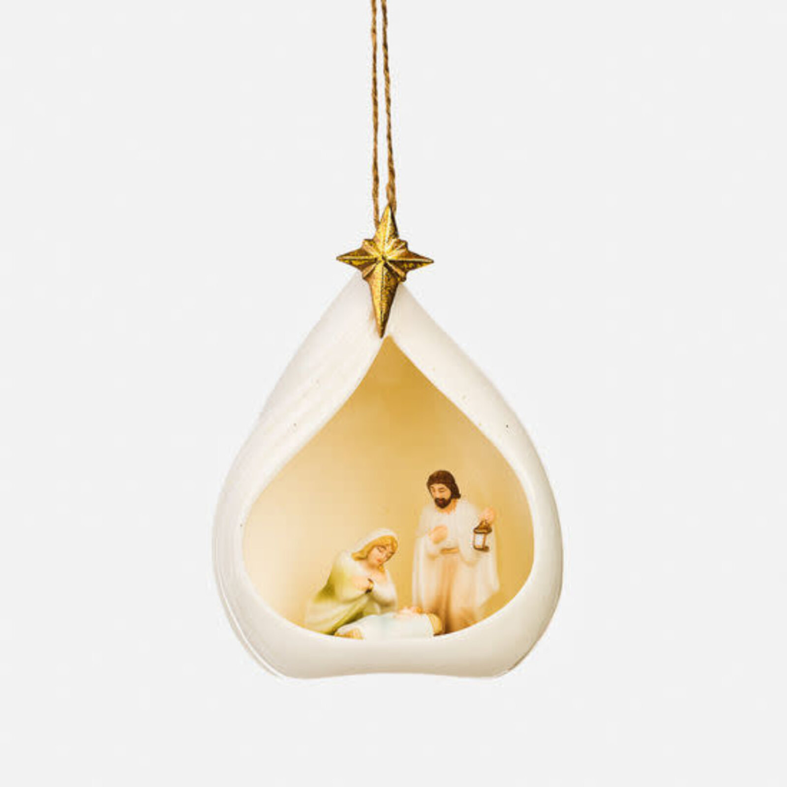 One Hundred 80 Degrees Porcelain Nativity Ornament     FR0006 loading=