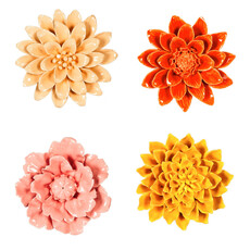 Evergreen Enterprises Adelaide Ceramic Flower  101779  AS IS Small Chip on Flower  75%OFF