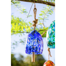 Evergreen Enterprises Art Glass Speckle Deep Blue Bell Chime  2WC1824
