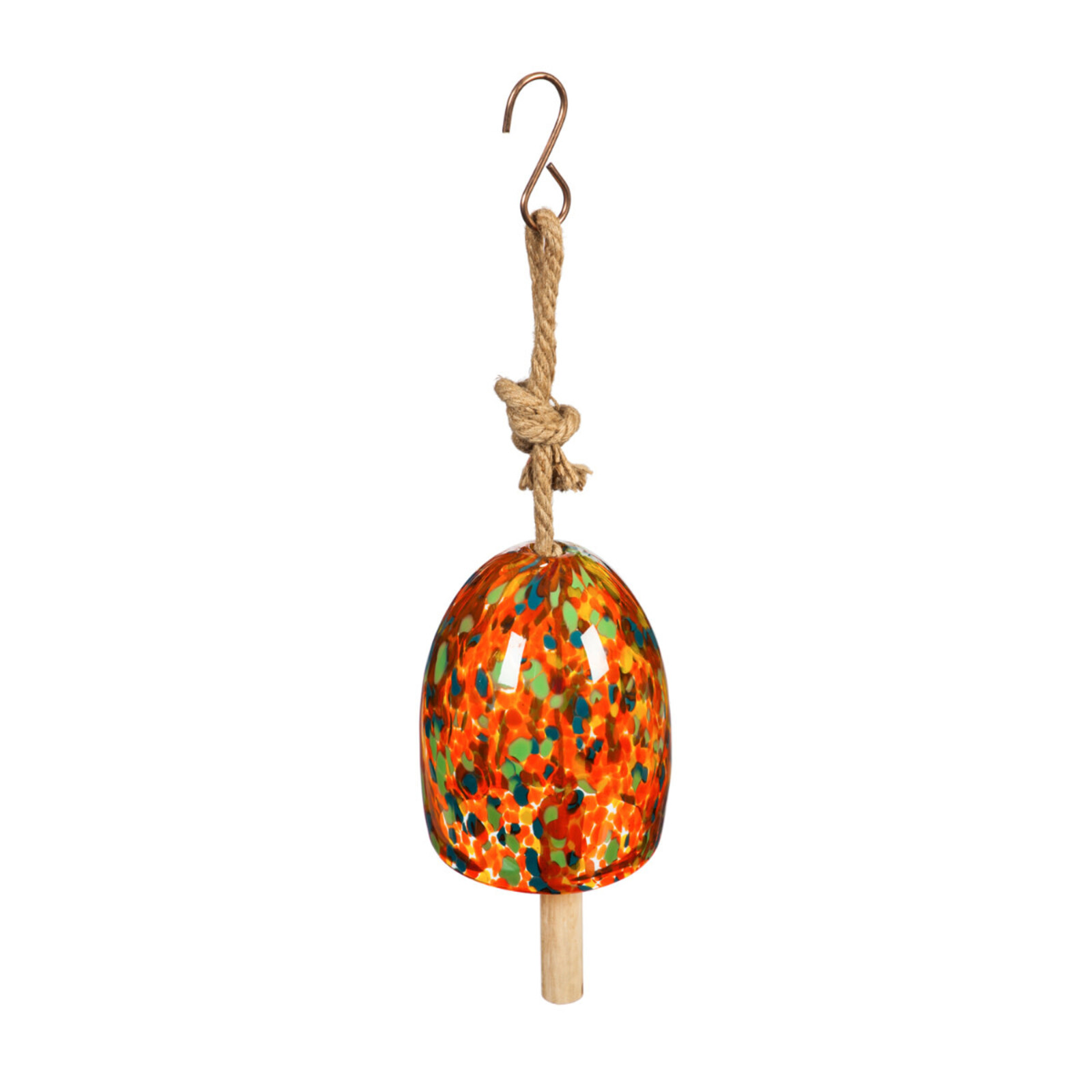 Evergreen Enterprises Art Glass Speckle Orange Bell Chime  2WC1825 loading=