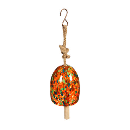 Evergreen Enterprises Art Glass Speckle Orange Bell Chime  2WC1825