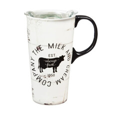 Evergreen Enterprises Ceramic Travel Cup The Milk &Cream Co 3CTC007039