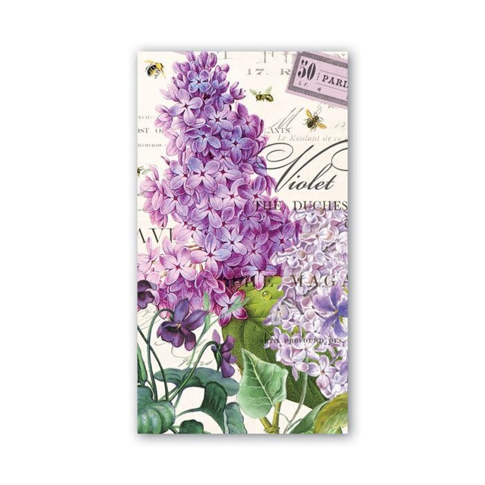 Michel Design Works Lilac and Violets Hostess Napkins       NAPH286 loading=