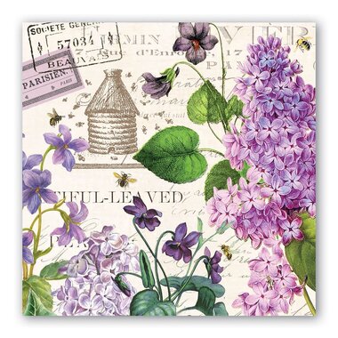 Michel Design Works Lilac and Violets Luncheon Napkins    NAPL286