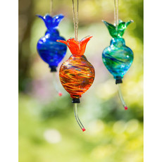 Evergreen Enterprises Hanging Art Glass Hummingbird Feeder     2HF267