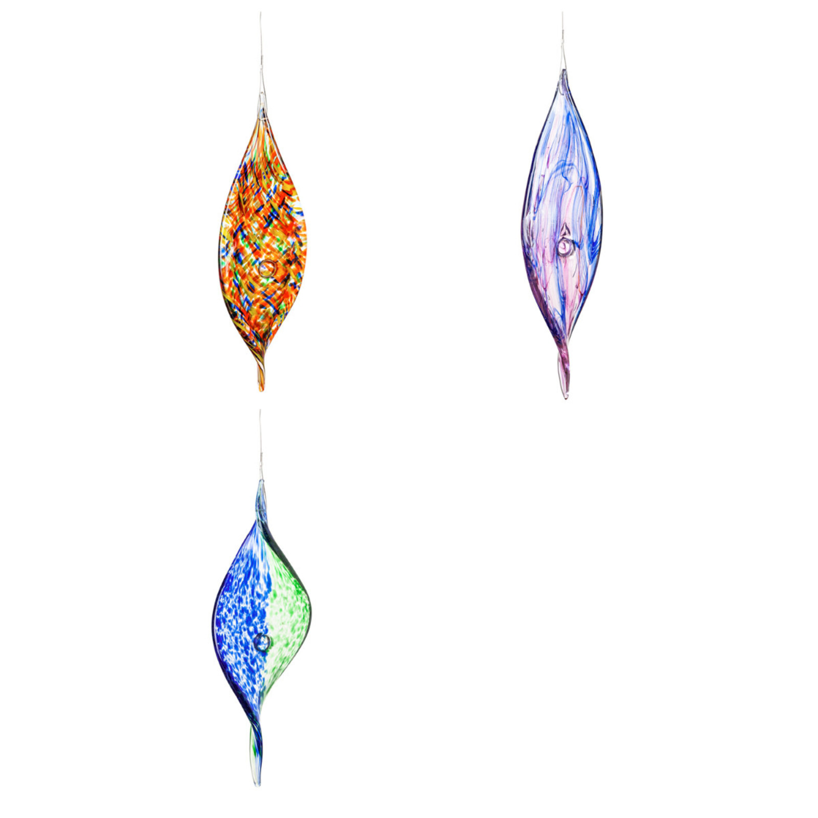 Evergreen Enterprises Hanging Art Glass Swirl Decor   84G3277 loading=