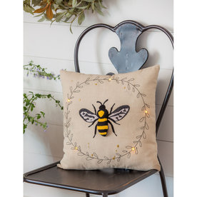 Evergreen Enterprises Just Bee 16''x16'' LED pillow