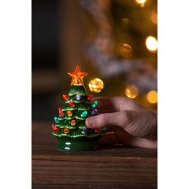 Evergreen Enterprises LED Color Changing Mini Ceramic Tree P3948