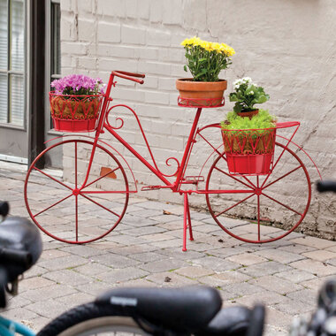 Evergreen Enterprises Red MetalBicyclePlanter