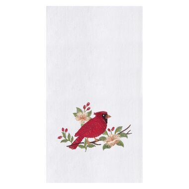 C & F Enterprise Christmas Cardinal Blossom Flour Sack Kitchen Towel  86171440