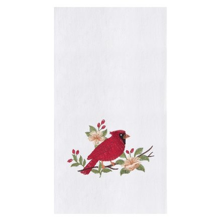 C & F Enterprise Christmas Cardinal Blossom Flour Sack Kitchen Towel  86171440