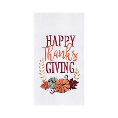 C & F Enterprise Happy Thanksgiving Pumpkin Towel     C86171640