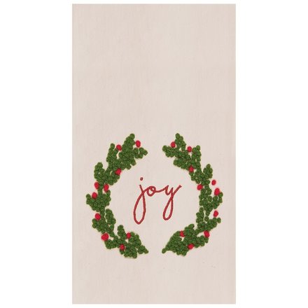 C & F Enterprise Joy Wreath Towel  86171397