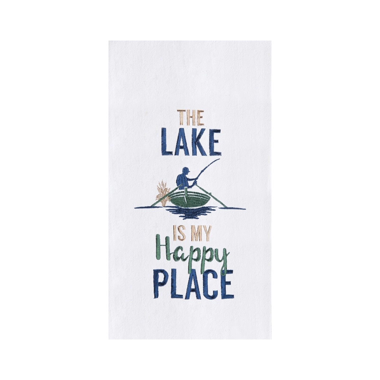 C & F Enterprise Lake is My Happy Place Kitchen Towel 86171543     3 loading=