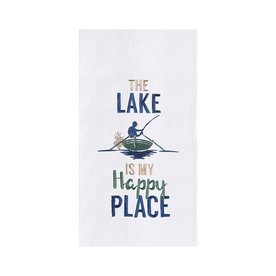 C & F Enterprise Lake is My Happy Place Kitchen Towel 86171543     3