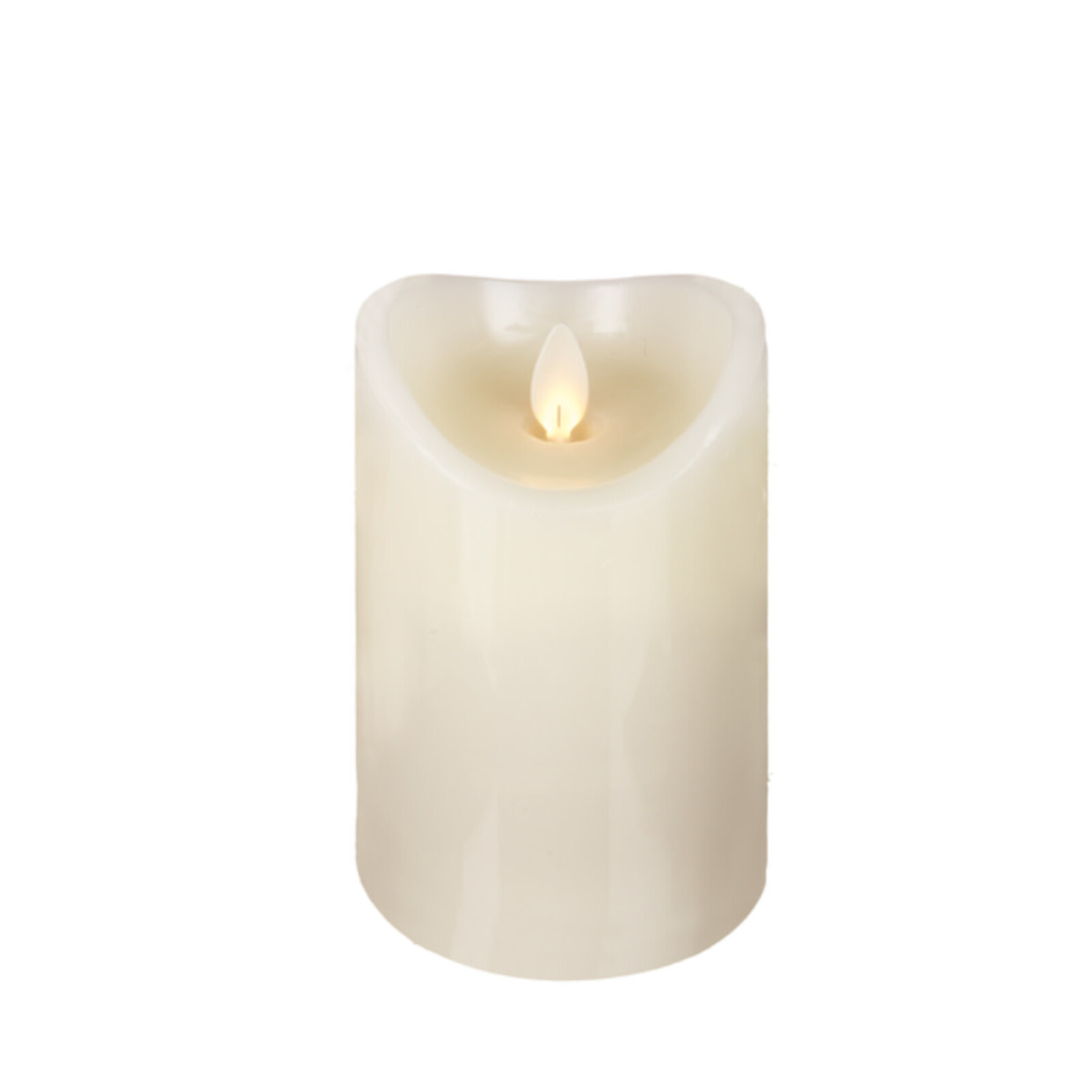 Ganz Ivory Pillar Candle-LED 3''x5 loading=