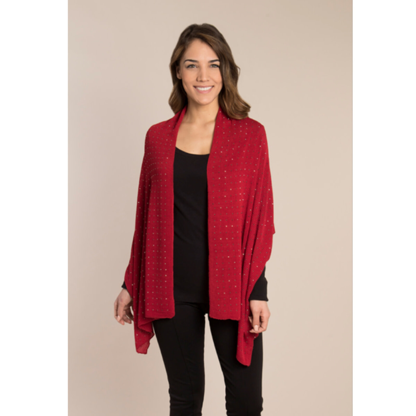 Simply Noelle Simply Noelle  Holiday Studded Wrap  WRP6028Red loading=