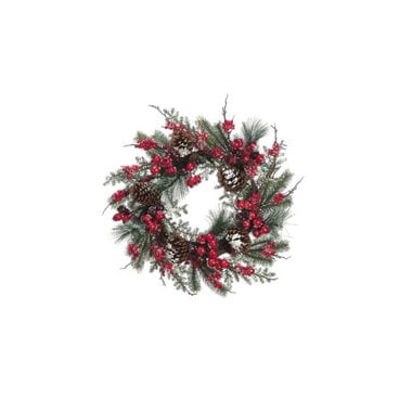 Allstate Floral & Craft INC. 24'' Snowed Berry WRTH