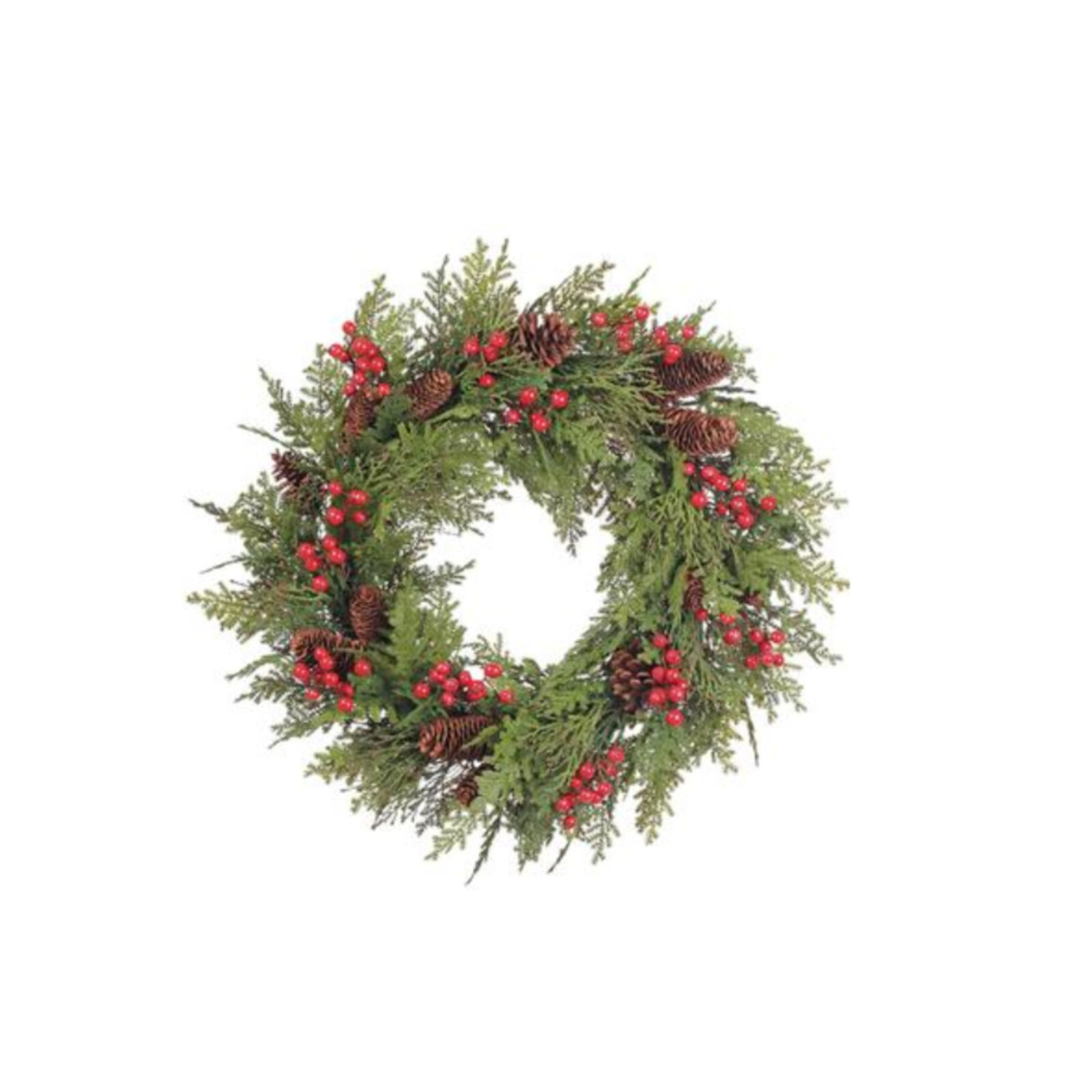 Allstate Floral & Craft INC. Cedar Berry Pine Cone Wreath loading=