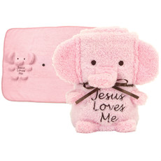 Brownlow Gifts Elephant Blankie-Pink
