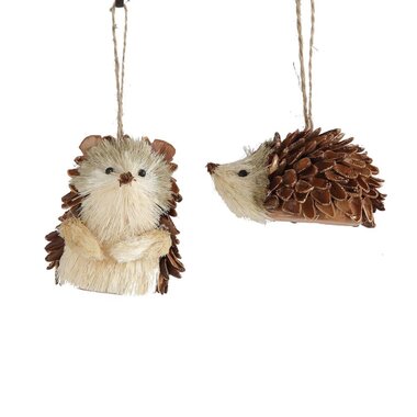 Creative Co-Op Ornament-Sisal Hedgehog