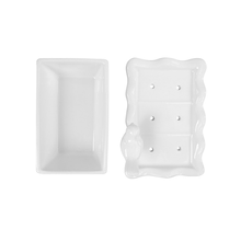 Creative Co-Op Ceramic Soap Dish With Removable Top