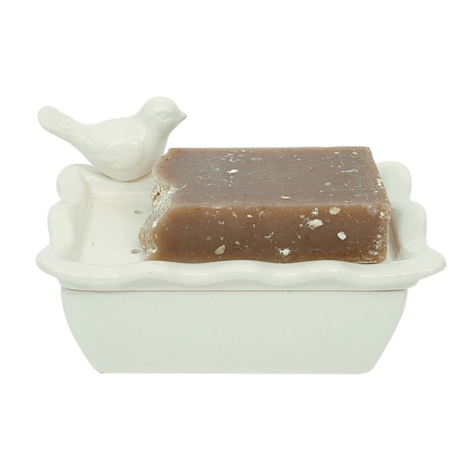 Creative Co-Op Ceramic Soap Dish With Removable Top loading=