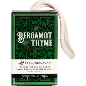 Pre de Provence Bergamot & Thyme     Soap On A Rope  32200BT