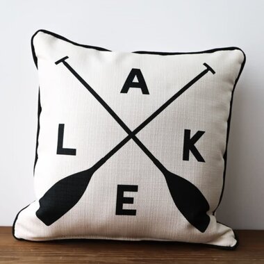 Little Birdie LAKE WITH CROSSED OARS PILLOW  SEA0033P