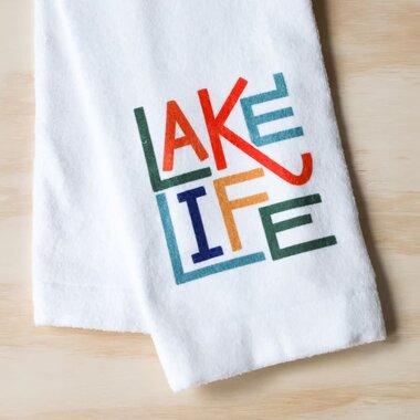 Little Birdie LAKE LIFE DISH TOWEL       TXT0635TT