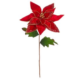 RAZ Imports Inc. 25.5" BEADED POINSETTIA STEM    F4026050