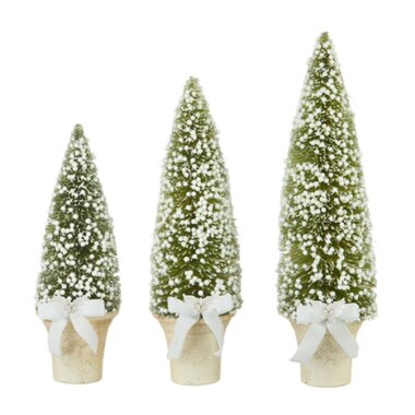 RAZ Imports Inc. Potted Bottle Brush Tree with White Berries B404