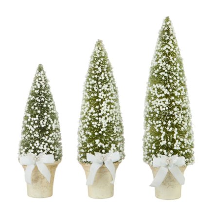 RAZ Imports Inc. Potted Bottle Brush Tree with White Berries B404