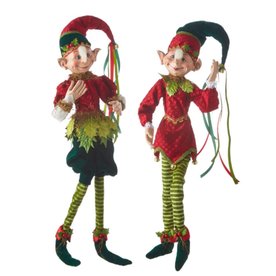 RAZ Imports Inc. 30" POSABLE ELF Green/Red      4102448