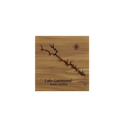 Custom Crafted Silhouettes Coaster- Lake Greenwood Cedar