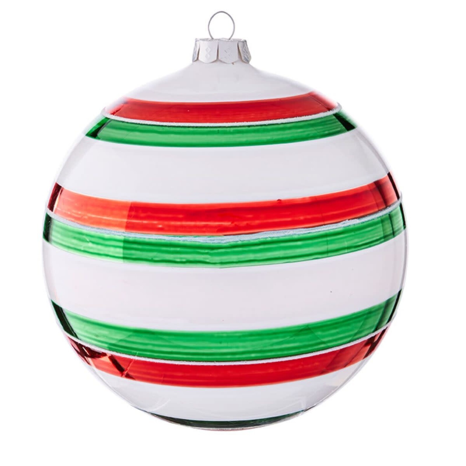 RAZ Imports Inc. 6" Striped Ball Ornament  4022855 loading=