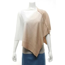Trezo Cream Ombre Cardi-Shawl with Buttons     S5447