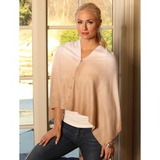 Trezo Cream Ombre Cardi-Shawl with Buttons     S5447