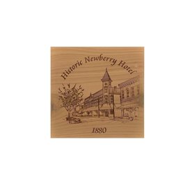 Custom Crafted Silhouettes Coaster- Historic  Newberry Hotel