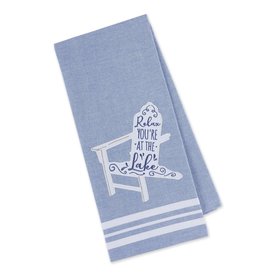 Design Imports DII Relax at the Lake Embellished Dishtowel     751624