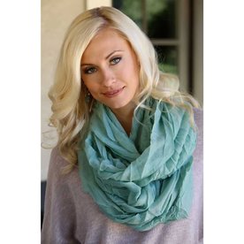 Meravic Blue Sheer Gauzy Infinity Scarf