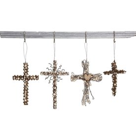 Creative Co-Op Metal Wire Cross Ornaments       XC7611A