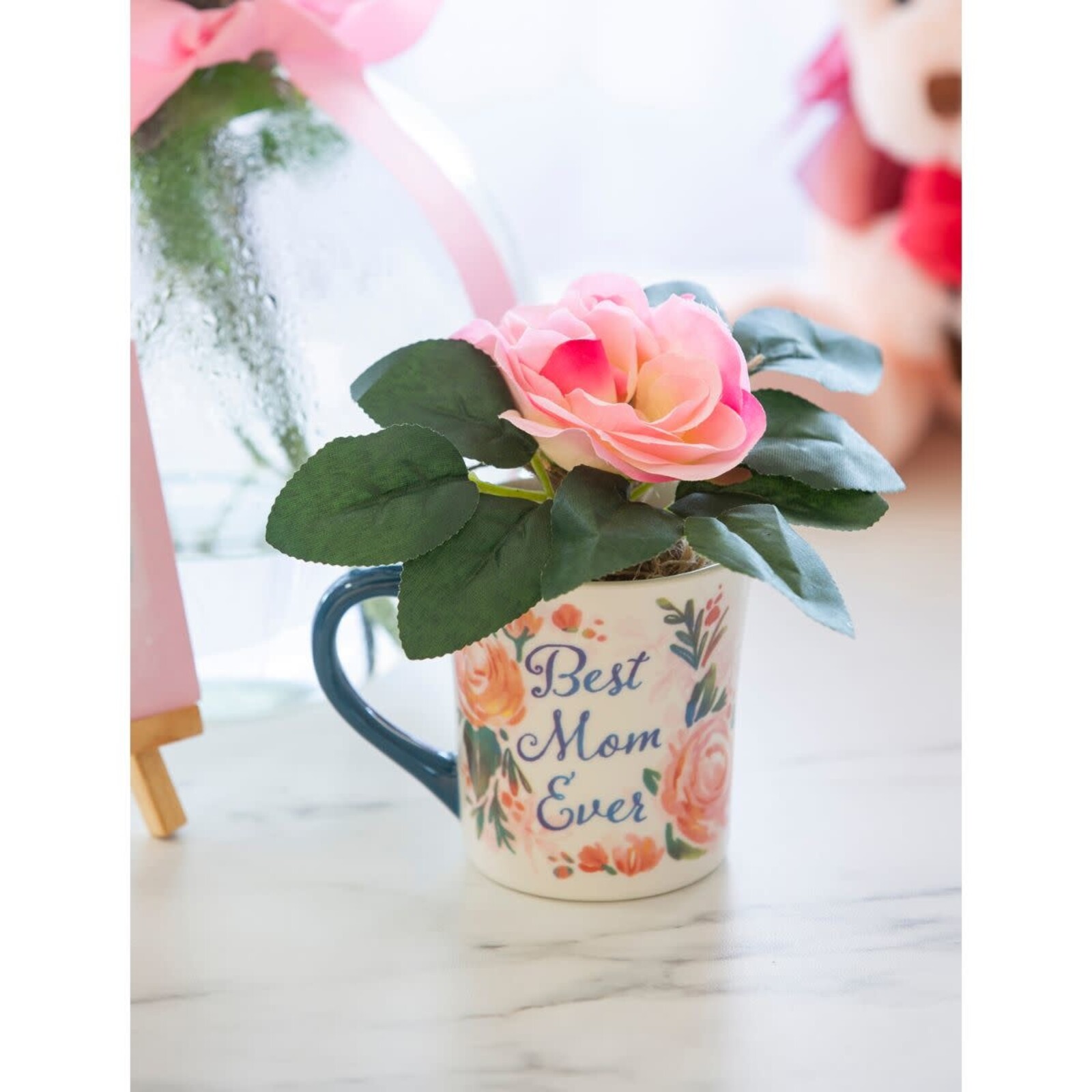 Evergreen Enterprises Coffee Cup and Floral Gift Set, Best Mom Ever P3758005 loading=