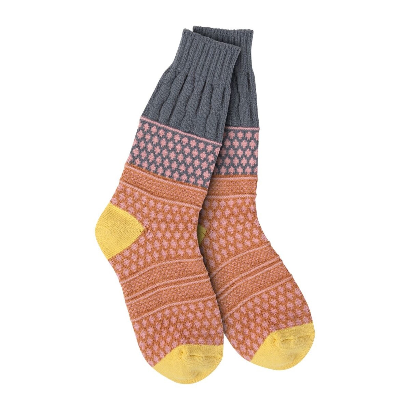 World's Softest GALLERY TEXTURED CREW Sock WS77724 loading=